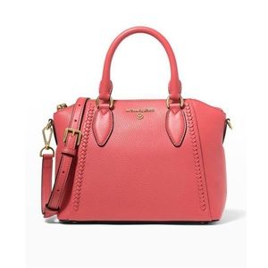 MICHAEL KORS SIENNA MEDIUM LEATHER MESSENGER DAHLIA PINK